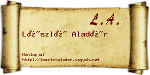 László Aladár névjegykártya