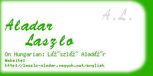 aladar laszlo business card